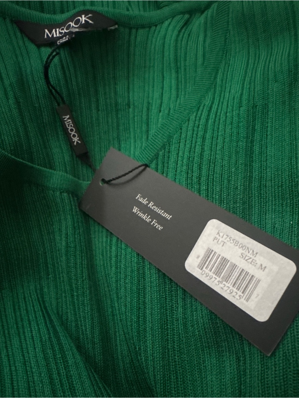 NWT Misook Green Ribbed Knit Shell & Cardigan Set Size Medium - Picture 5 of 10